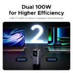 (W) UGREEN 200W 130W 100W 充電寶 Nexode 25000mAh 笔記型電腦 PD 130W 快速充電，適用於 Dell、Lenovo、MacBook Air、Samsung S24、iPhone 16、15、14、13 Pro Max、Pixel、iPad、Xiaomi、Huawei 手機及電源轉接器