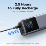 (W) UGREEN 200W 130W 100W 充電寶 Nexode 25000mAh 笔記型電腦 PD 130W 快速充電，適用於 Dell、Lenovo、MacBook Air、Samsung S24、iPhone 16、15、14、13 Pro Max、Pixel、iPad、Xiaomi、Huawei 手機及電源轉接器