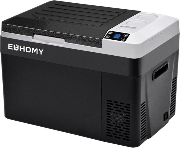 EUHOMY 12伏冰箱,32立方英尺(30升)電冷庫,車用冰箱APP控制,車用冷藏櫃12/24V直流電源,110-240V交流電,便攜式冰櫃,適用於露營、旅行、卡車及戶外使用
