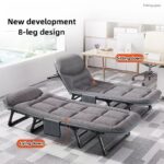 Tidur tunggal tempat berkemah Foldable bed Camping Cots Portable bed for Adults Adjustable 5-Position Lounge Chair with Pillow Portable Travel bed